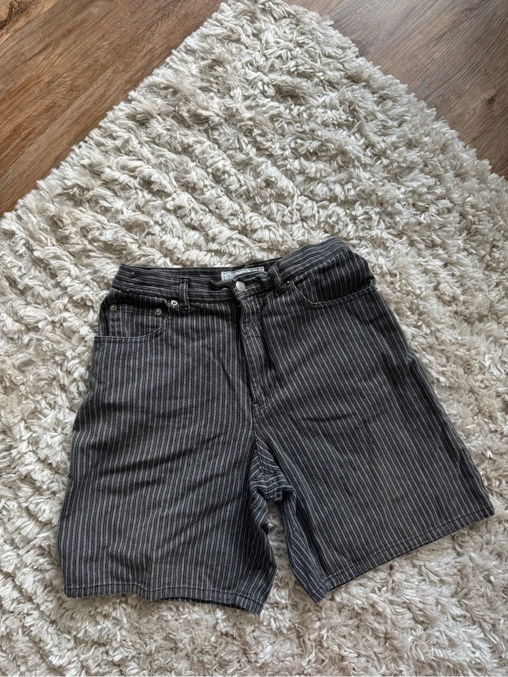 Izod Club Women's Vintage Pinstripe Bermuda Shorts